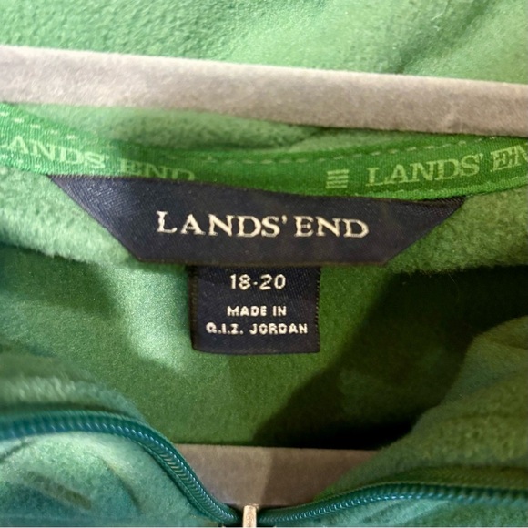 Lands' End Women's Green Fleece Vest Plus Size 18-20 - Picture 3 of 4